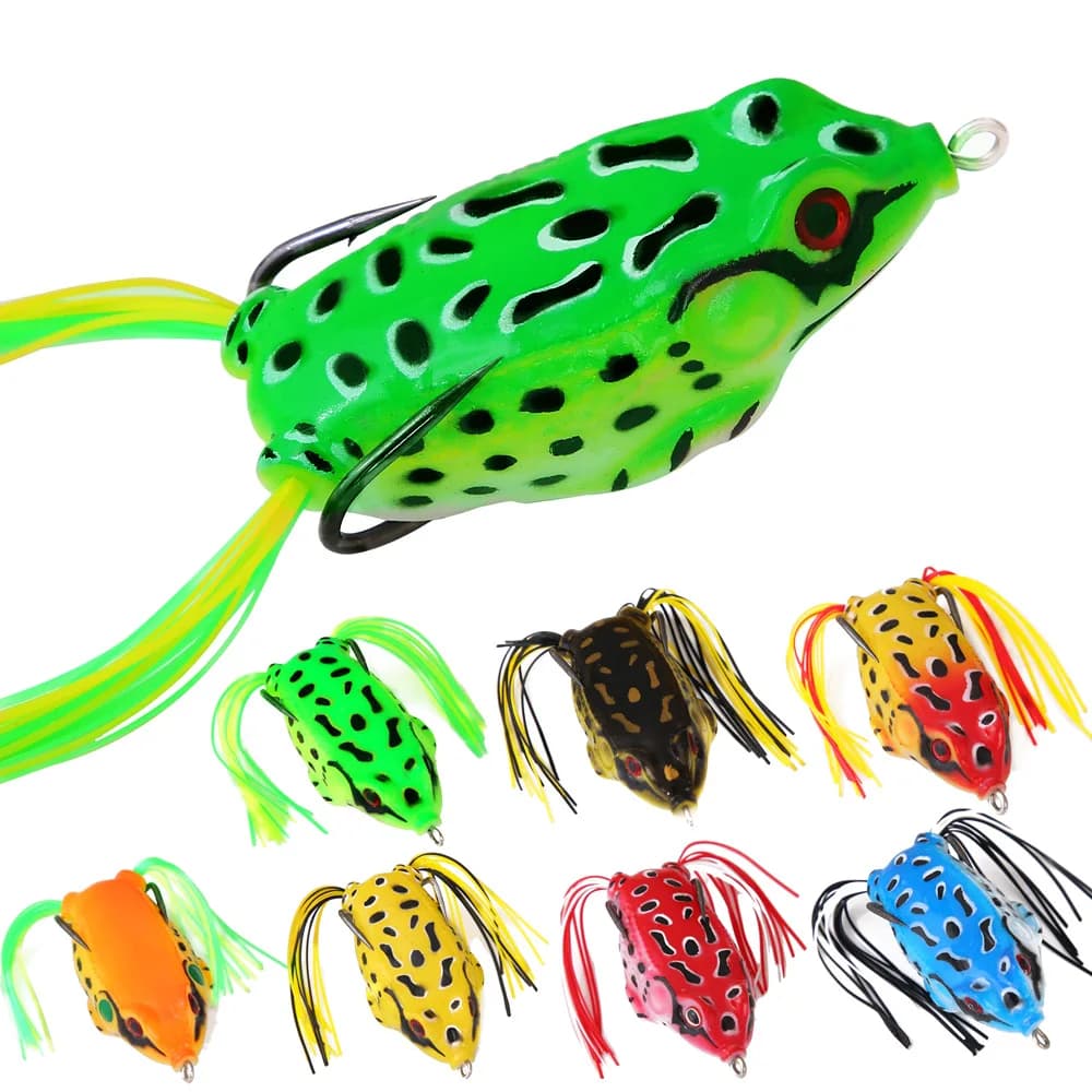 Leurre grenouille top water 5g-17.5g - Appât plastique avec yeux 3D pour pêche en surface des carnassiers