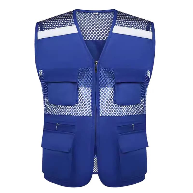 Veste de pêche grande taille sans manches multi-poches pour camping et sports outdoor été