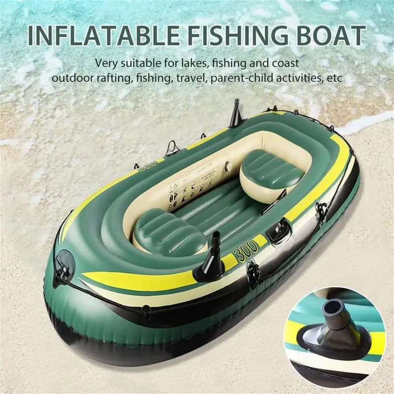 Bateau de pêche gonflable PVC pliable - Kayak robuste pour dérive pêche et rafting en rivière