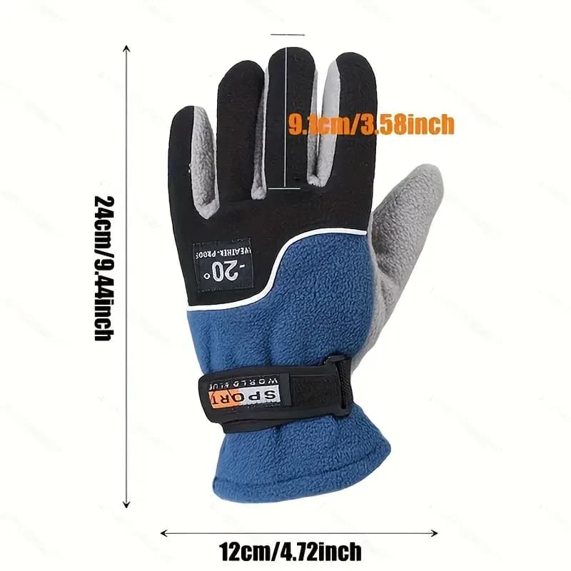 Gants polaire pleine main unisexe hiver - Chauffants anti-vent pour pêche, ski et équitation