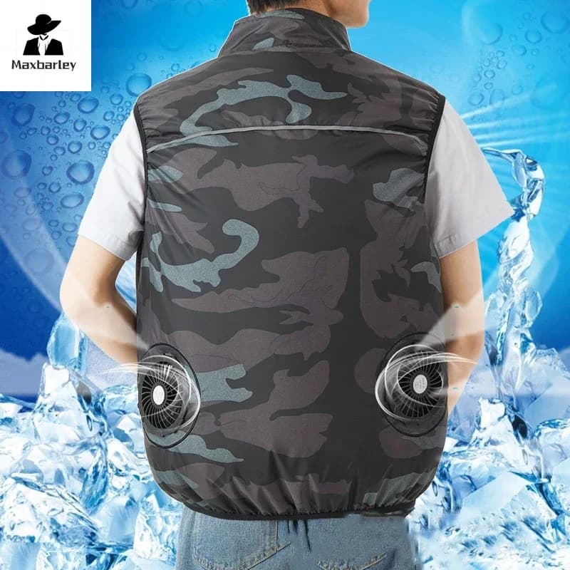 Veste Rafraîchissante Pêche et Travail avec Ventilateur Intégré pour Outdoor en Été