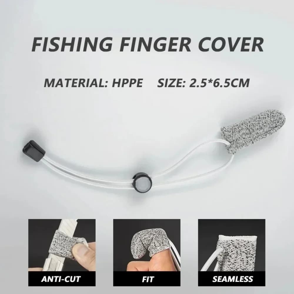 Gants pêche protection anti-coupure mono-doigt résistants pour lancer loin contrôle ligne