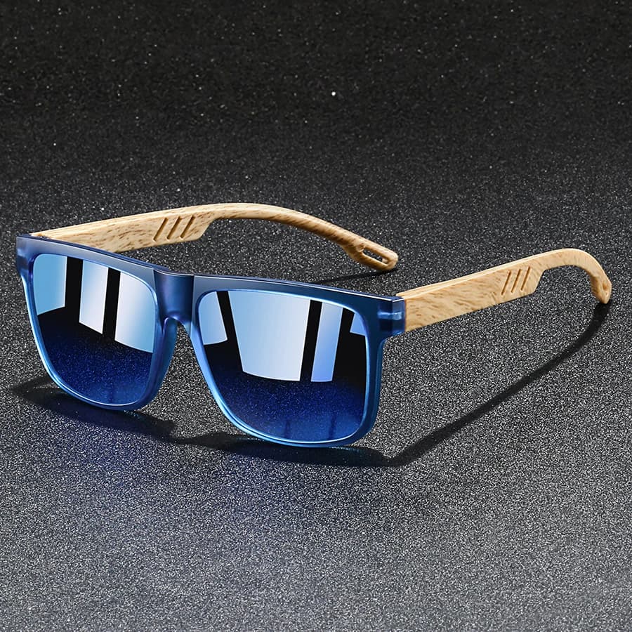 Lunettes carrées vintage luxe pêche - Monture double carrée designer UV400 homme femme conduite