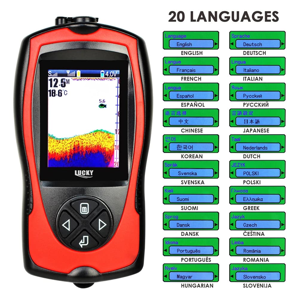 Détecteur poissons sonar portable 45m profondeur rechargeable sans fil pour pêche précise en mer lac