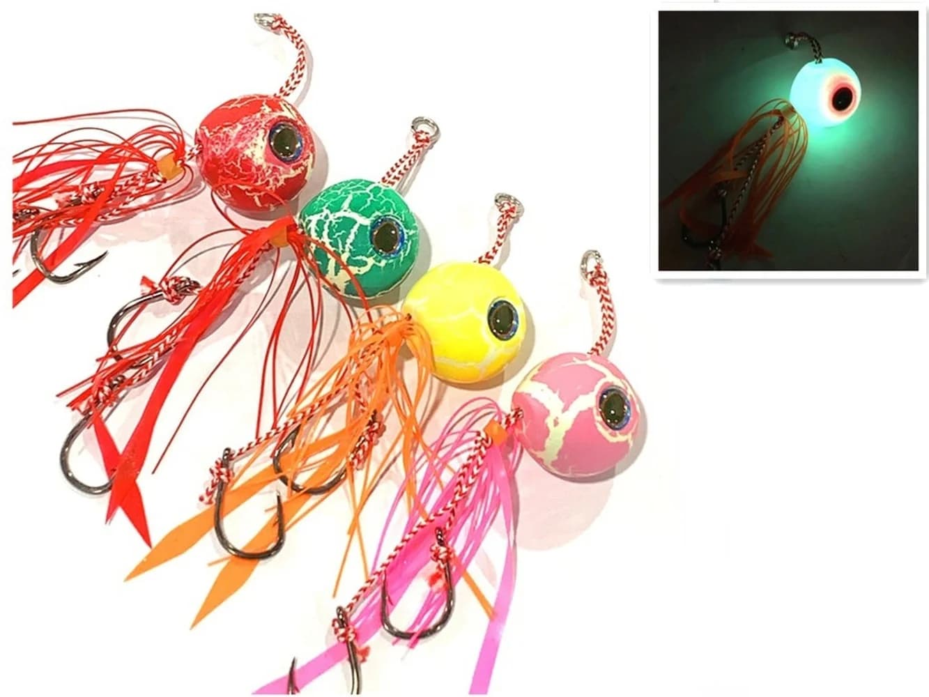 Leurre lumineux tenya madai pour pêche mer - jig kabura appât crevette lumineux pêche nocturne