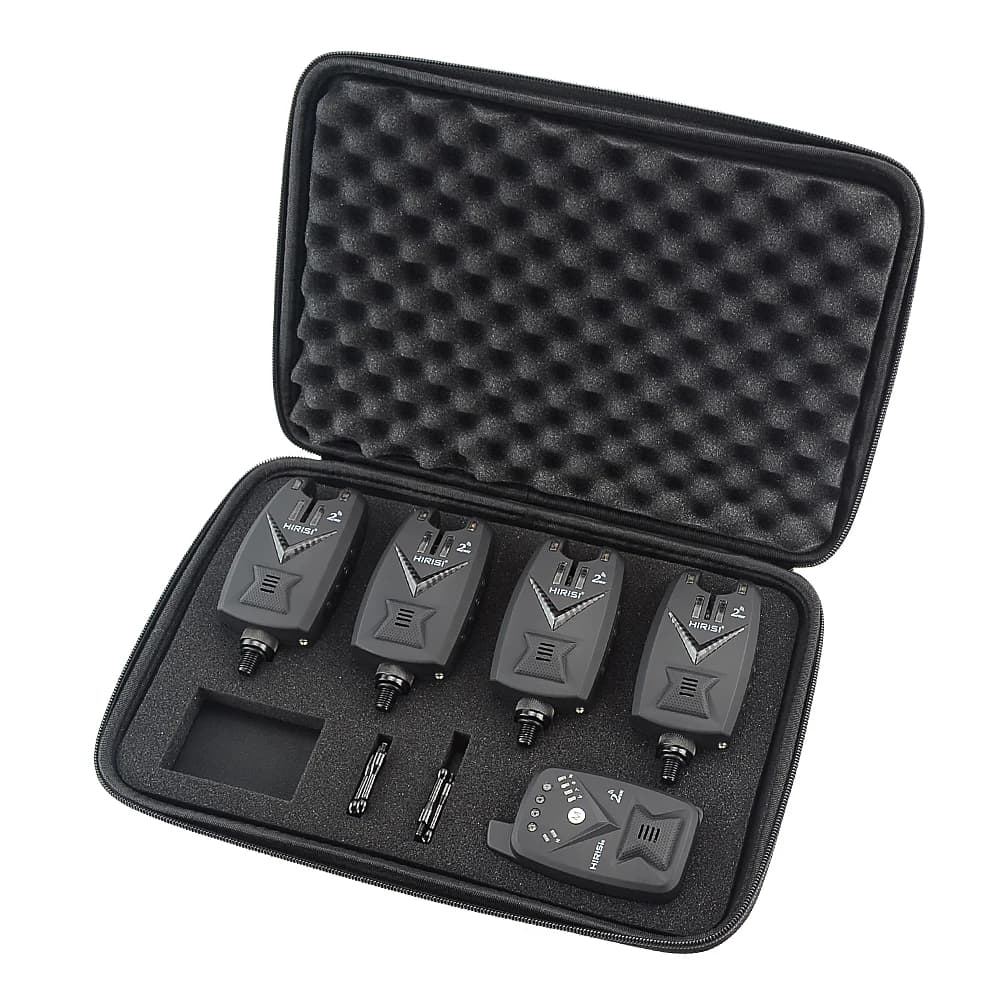 Set alarme de touche sans fil Hirisi 2 voies télécommande indicateur morsure carpe S3