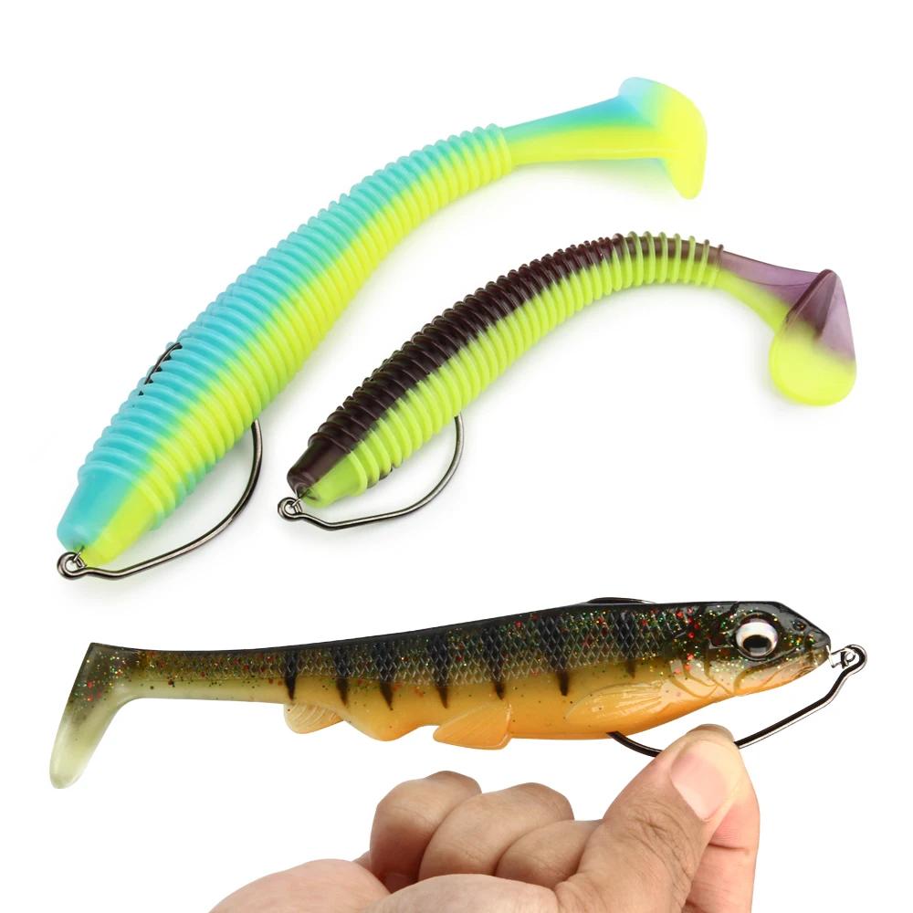 Hameçons leurres souples Spinpoler sans plomb large ouverture 3x renforcés pour pêche en mer