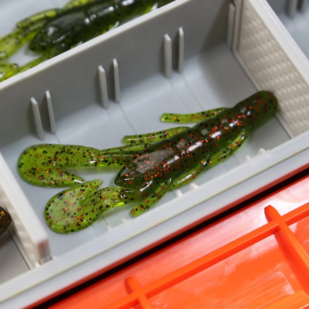Lot de 6 leurres souples craws pour pêche du black bass - écrevisses soft plastic lure pêche carnassiers