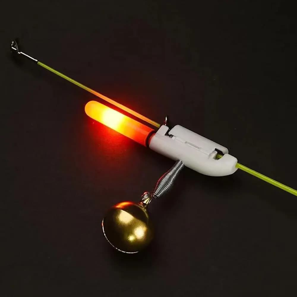 Alerte lumineuse LED pour canne à pêche de nuit, rechargeable USB, avec batterie lithium et clochette