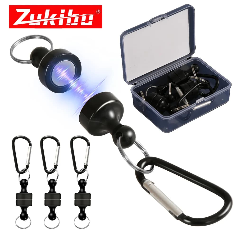ZUKIBO attache magnétique pêche puissante - accroche rapide métal fort pour montagne et pêche