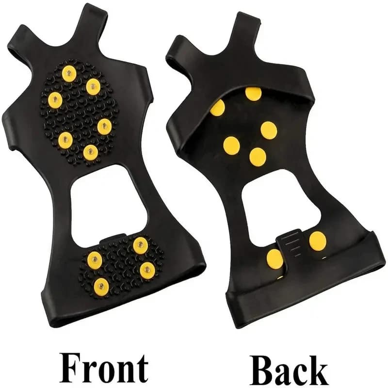 Crampons antidérapants 10 pointes acier pour neige glace randonnée marche traction sécurité
