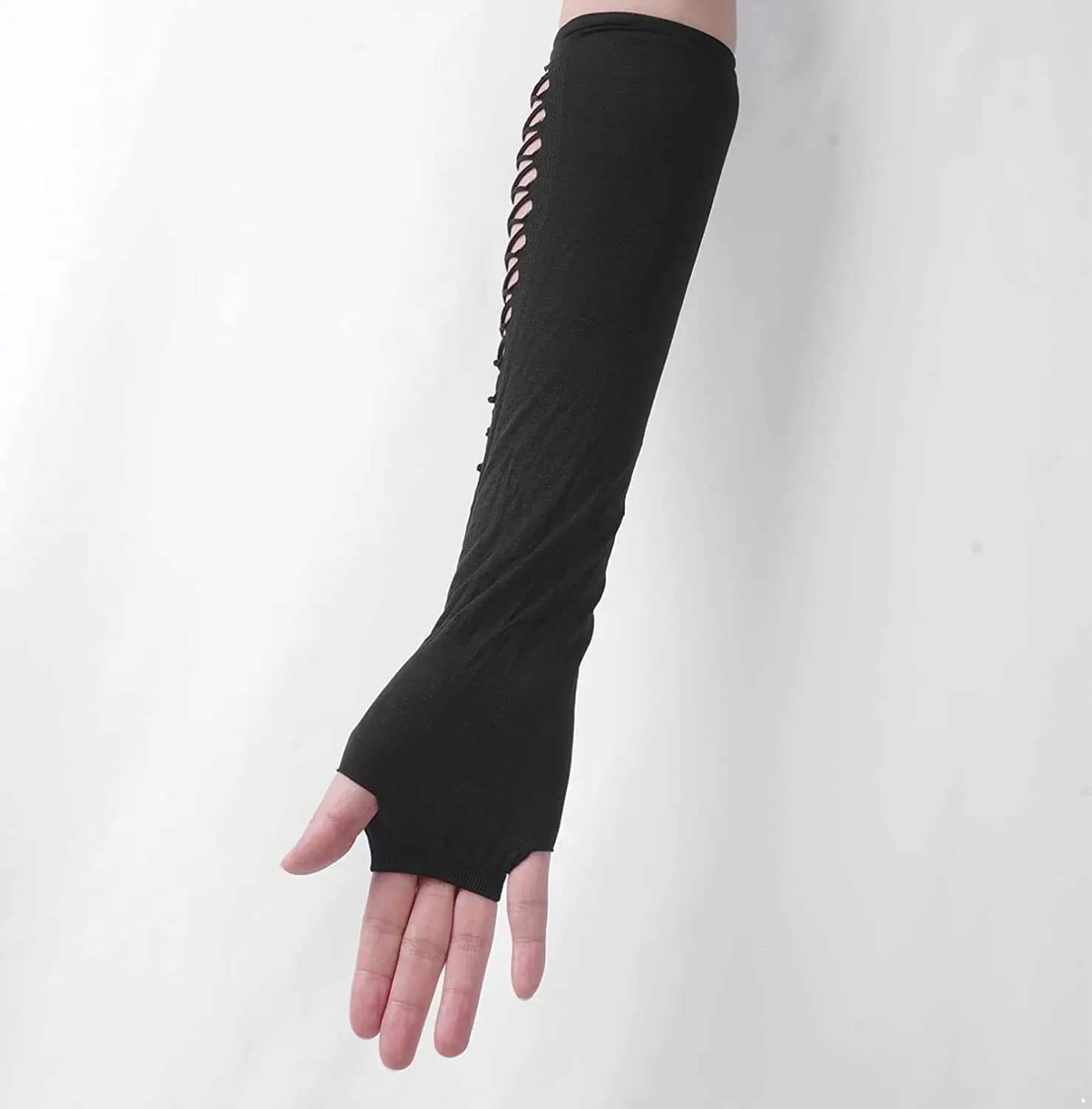 Gants sans doigts noirs gothiques punk pour pêche nocturne et style alternatif femme homme accessoires goth