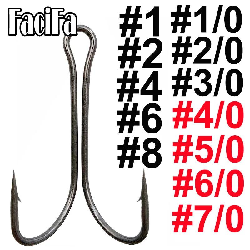 Hameçons doubles pour pêche à la mouche et jigging - Tailles 1 à 5/0 pour bar et carnassiers