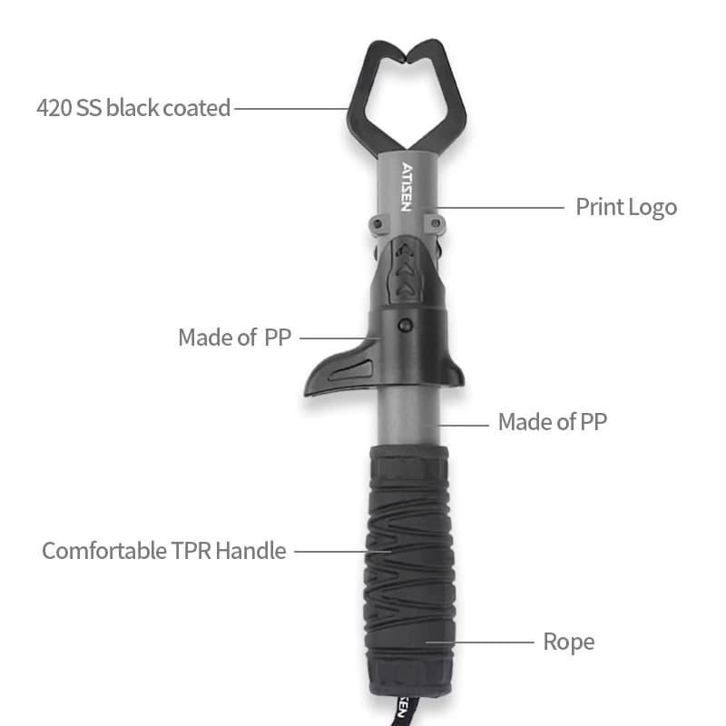 Pince à poisson professionnelle acier inox - Gripper pêche contrôle poisson outil sécurité