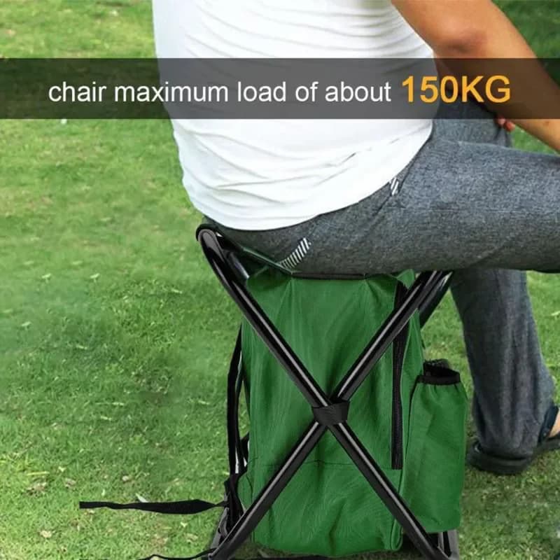 Sac à dos chaise de pêche 2 en 1 pliable et résistant pour chasse et escalade