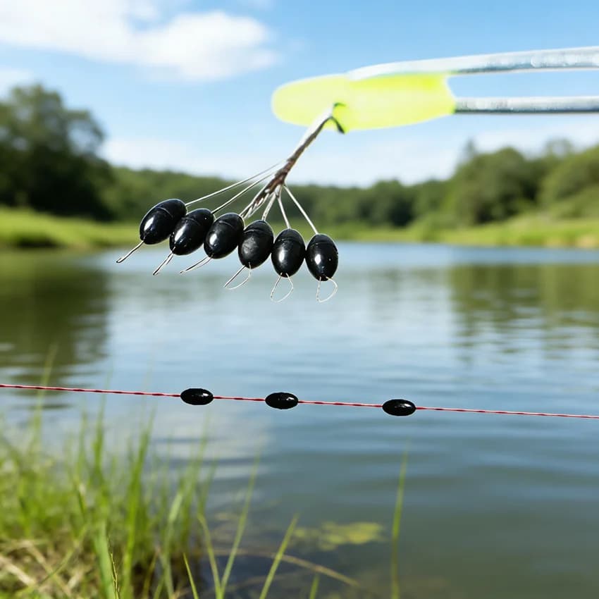 60 pièces flotteurs pêche en mer bouchons caoutchouc ovale pour carpe et pêche à la mouche,