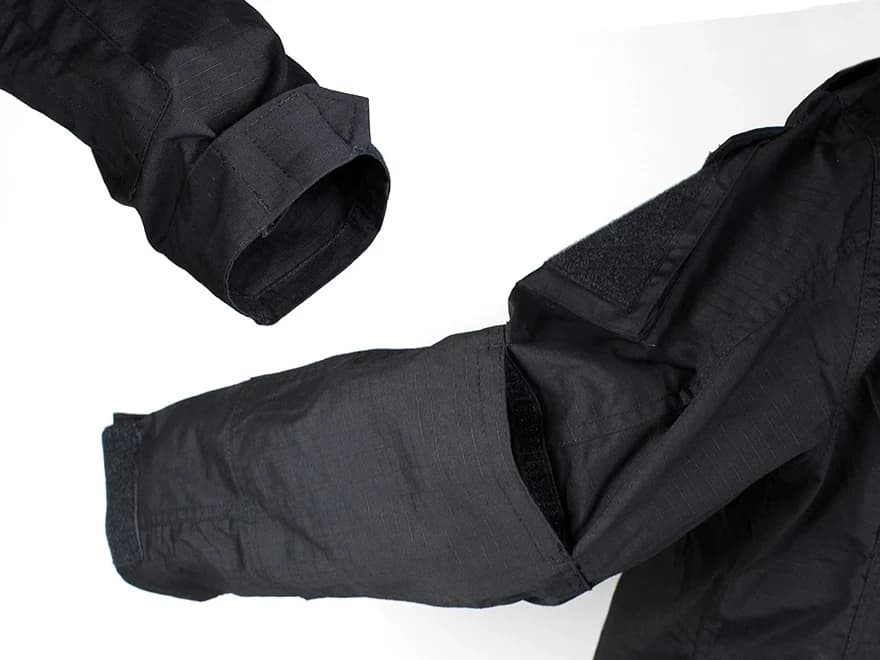 Ensemble combat BDU noir pantalon veste tactique pour pêche tir et entraînement outdoor
