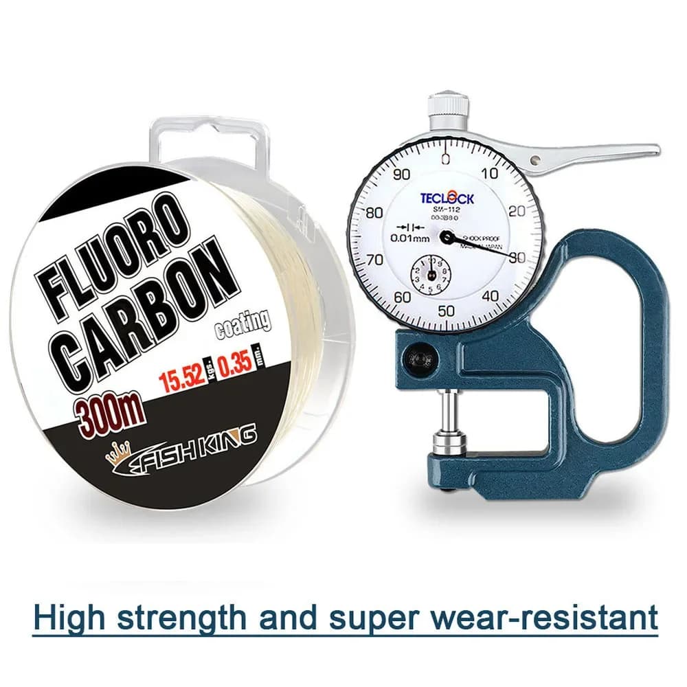 Ligne de pêche fluorocarbone 300m 0.30-0.50mm - 100% monofilament pour carpe - Leader japonais haute résistance