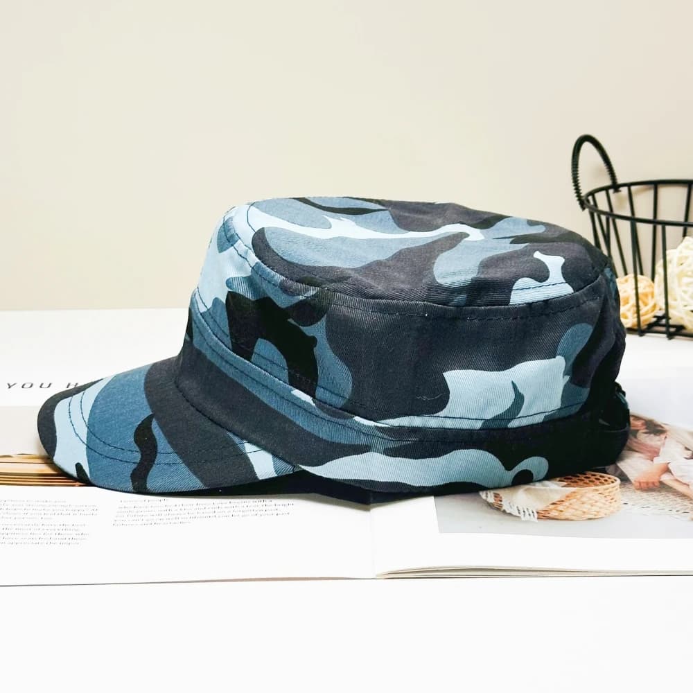 Casquettes camouflage printemps-été - Modèles plats unisexe pour pêche décontractée et camping