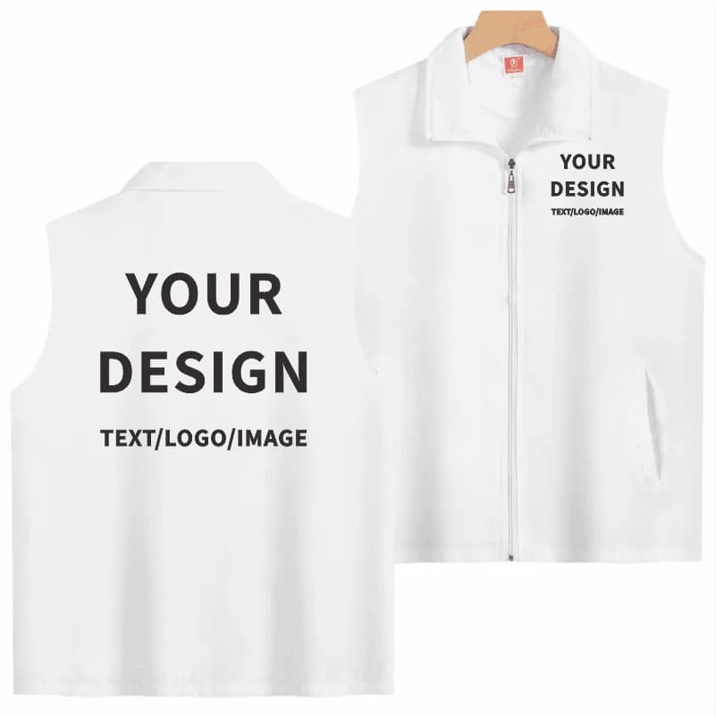 Gilet fin sans manches personnalisé brodé pour entreprise événement team building pêche