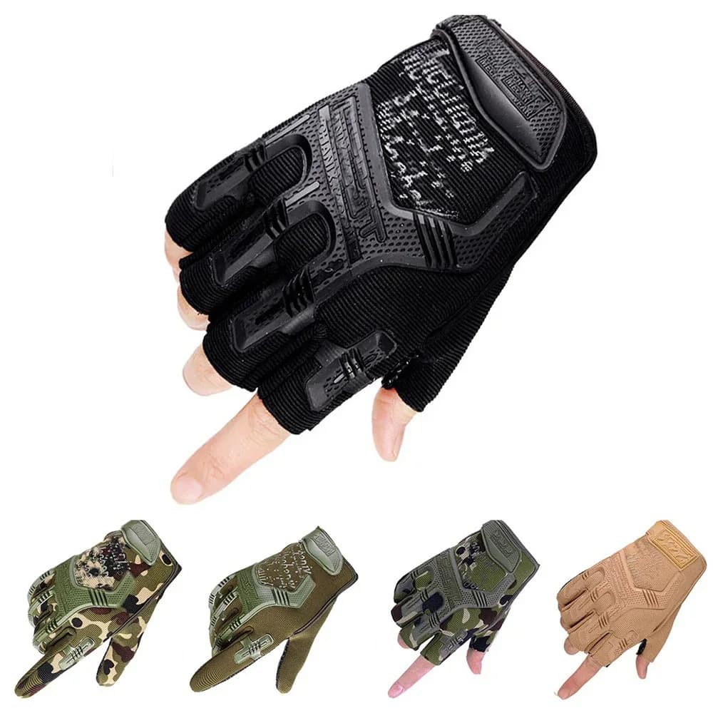 Moufles tactiques coupe-vent entraînement hiver écran tactile tir vélo demi-doigt équipement sécurité