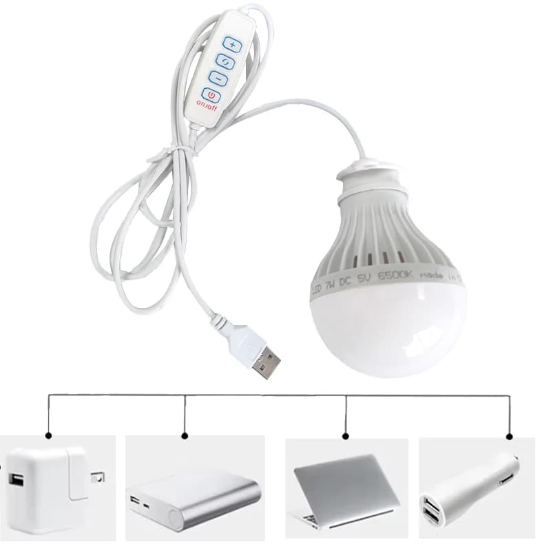 Lampe LED suspendue dimmable 3 couleurs USB pour ambiance pêche et barbecue