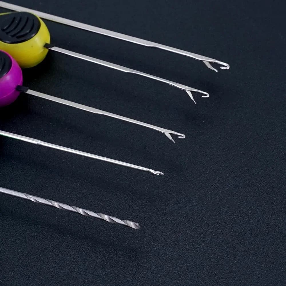 Kit 5 aiguilles à appâts pour pêche à la carpe - Outils montage pop up boilie rigs BT20