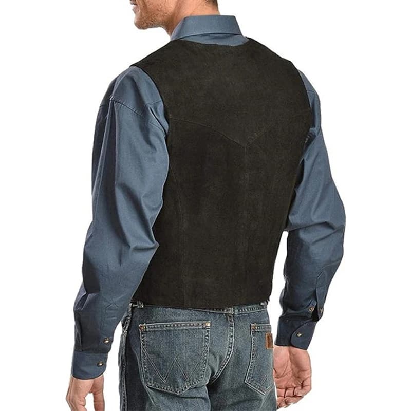 Veste gilet sans manches pour homme vintage, coupe cintrée et ourbe bas pour pêche en extérieur