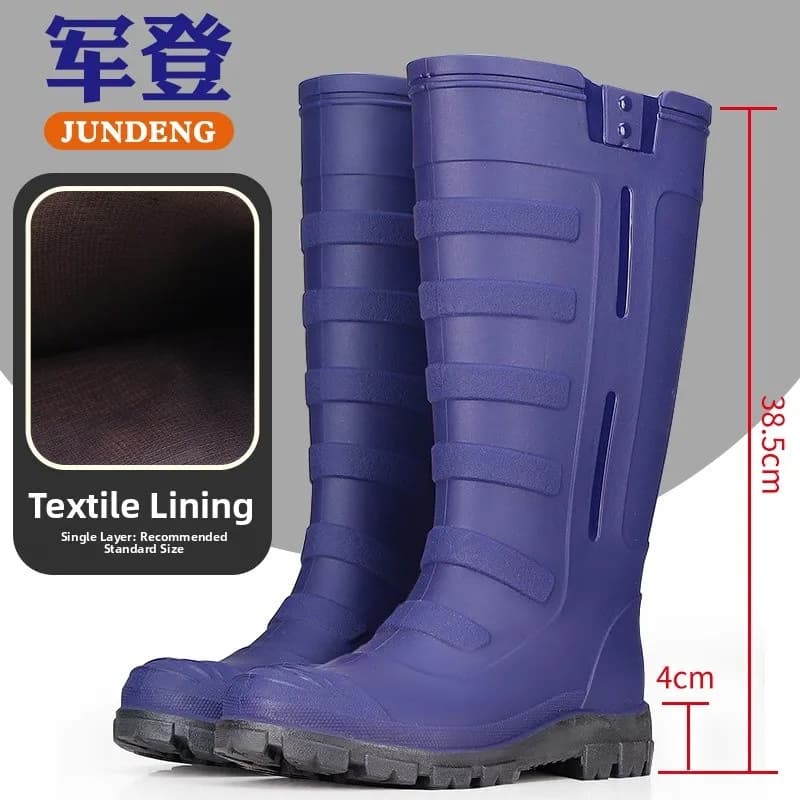 Bottes de pêche homme haute tube imperméables antidérapantes pour toutes saisons - Chaussures de travail