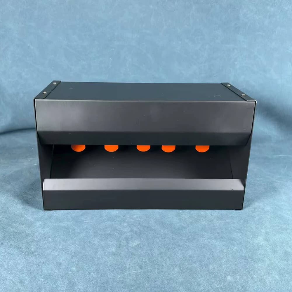 Piège à plombs taille moyenne 32x18cm avec 5 plaques cibles 2mm pour airgun et entraînement