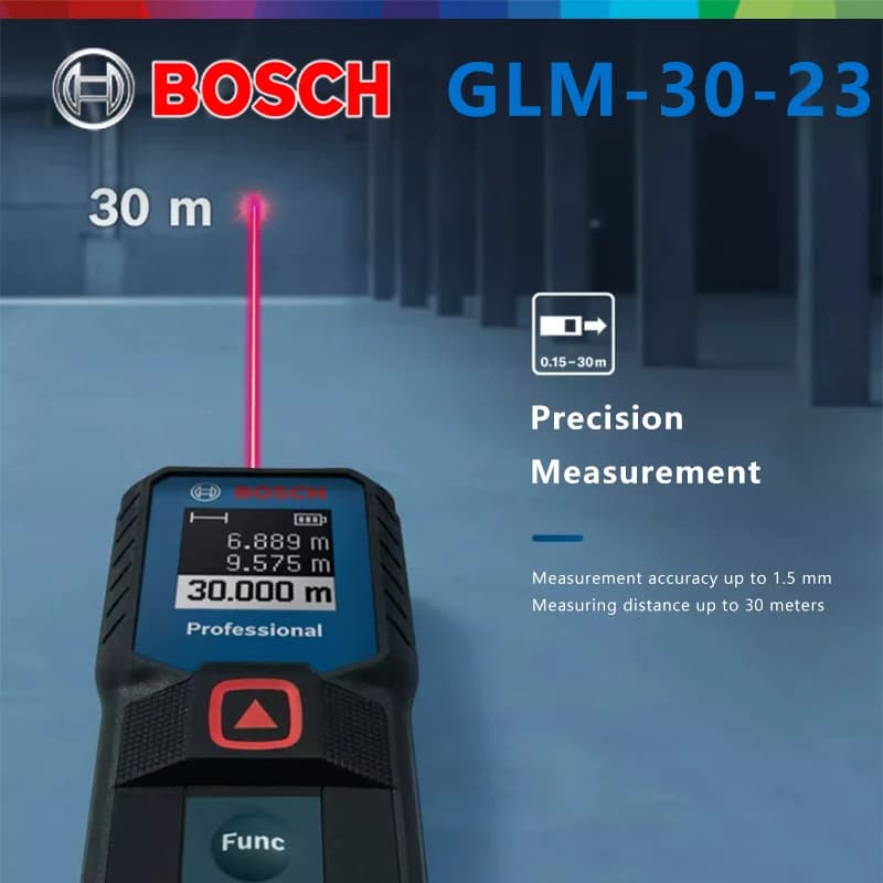 Télémètre laser BOSCH GLM 30-23 original double bouton - Mesureur haute précision écran moderne sans pile