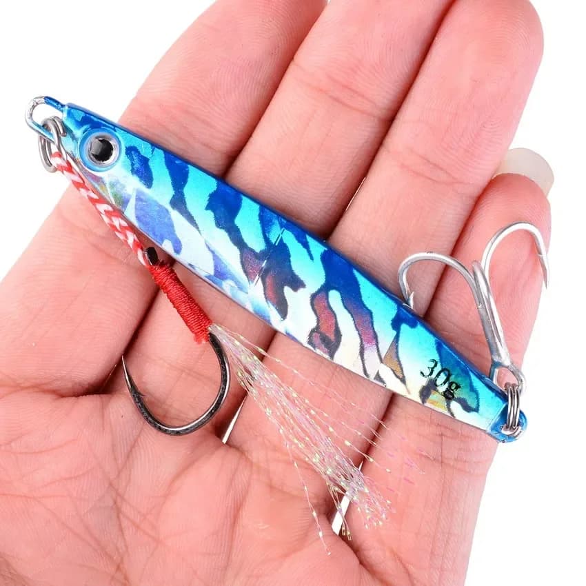Leurre métal casting 12 pièces 7g à 40g pour bar et pêche du bord, leurre coulant appât artificiel