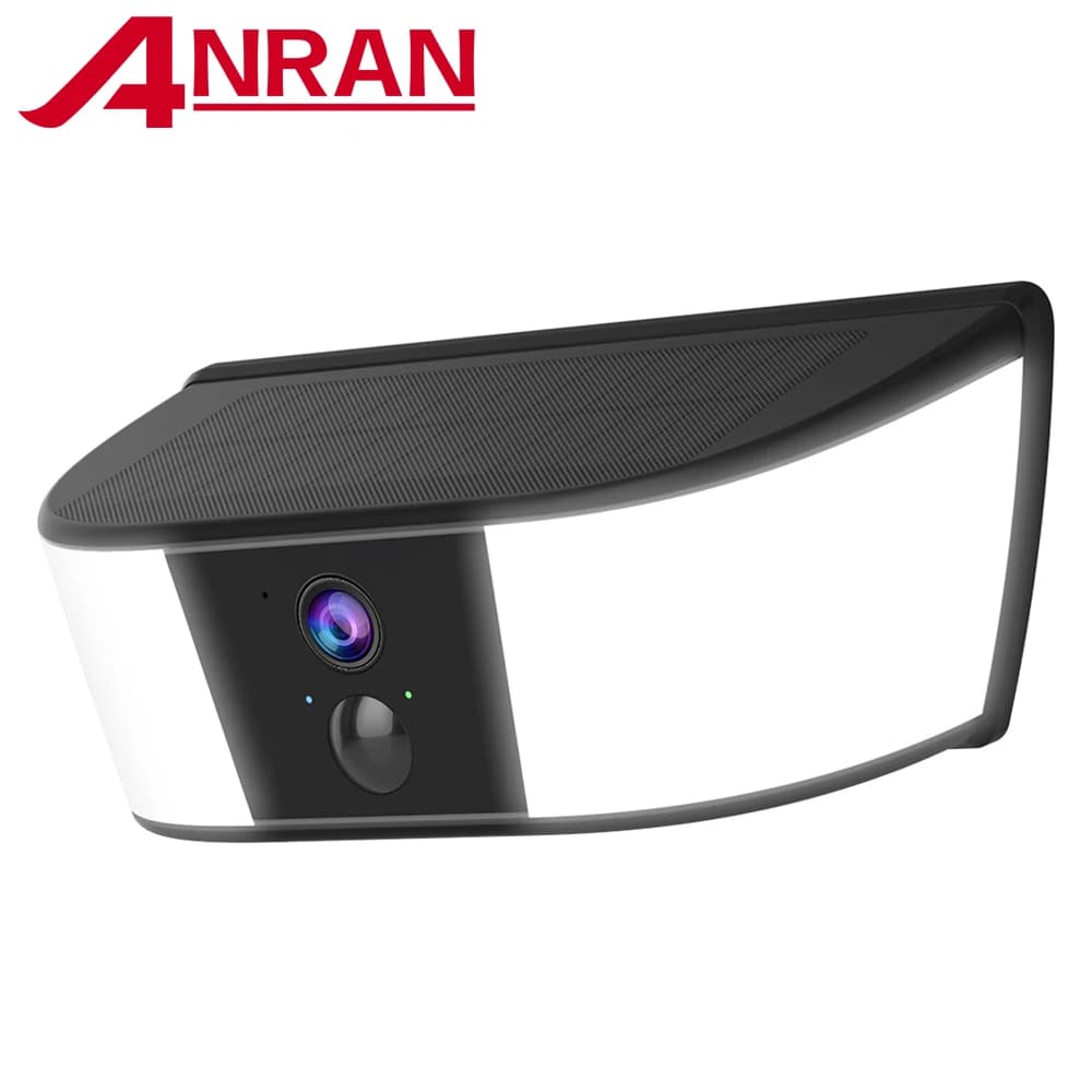 Caméra solaire extérieure 2K avec projecteur détection humaine alarme locale vision nocturne couleur batterie 5200mAh
