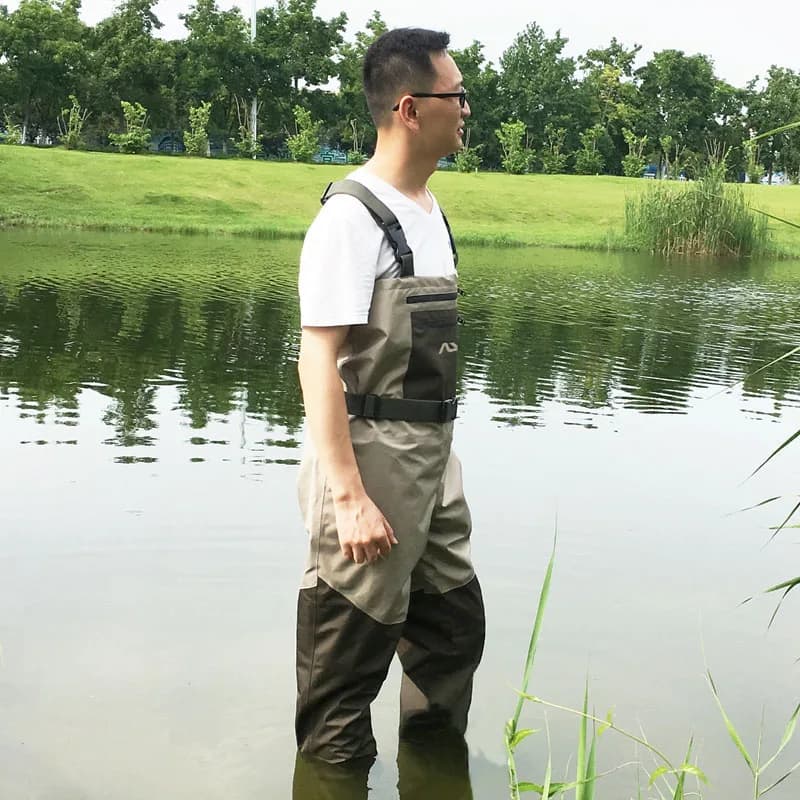 Waders pêche à la mouche chaussettes néoprène pantalon wading vêtements chasse chaussures poitrine salopette