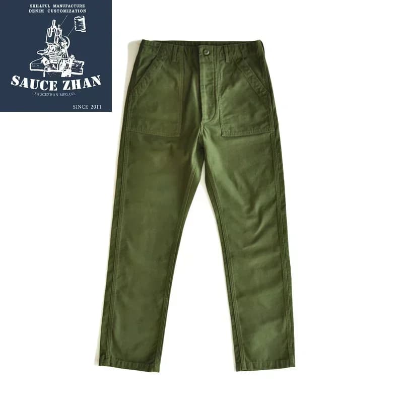Pantalon utilitaire vintage OG107 satin coton pour pêche traditionnelle et classique