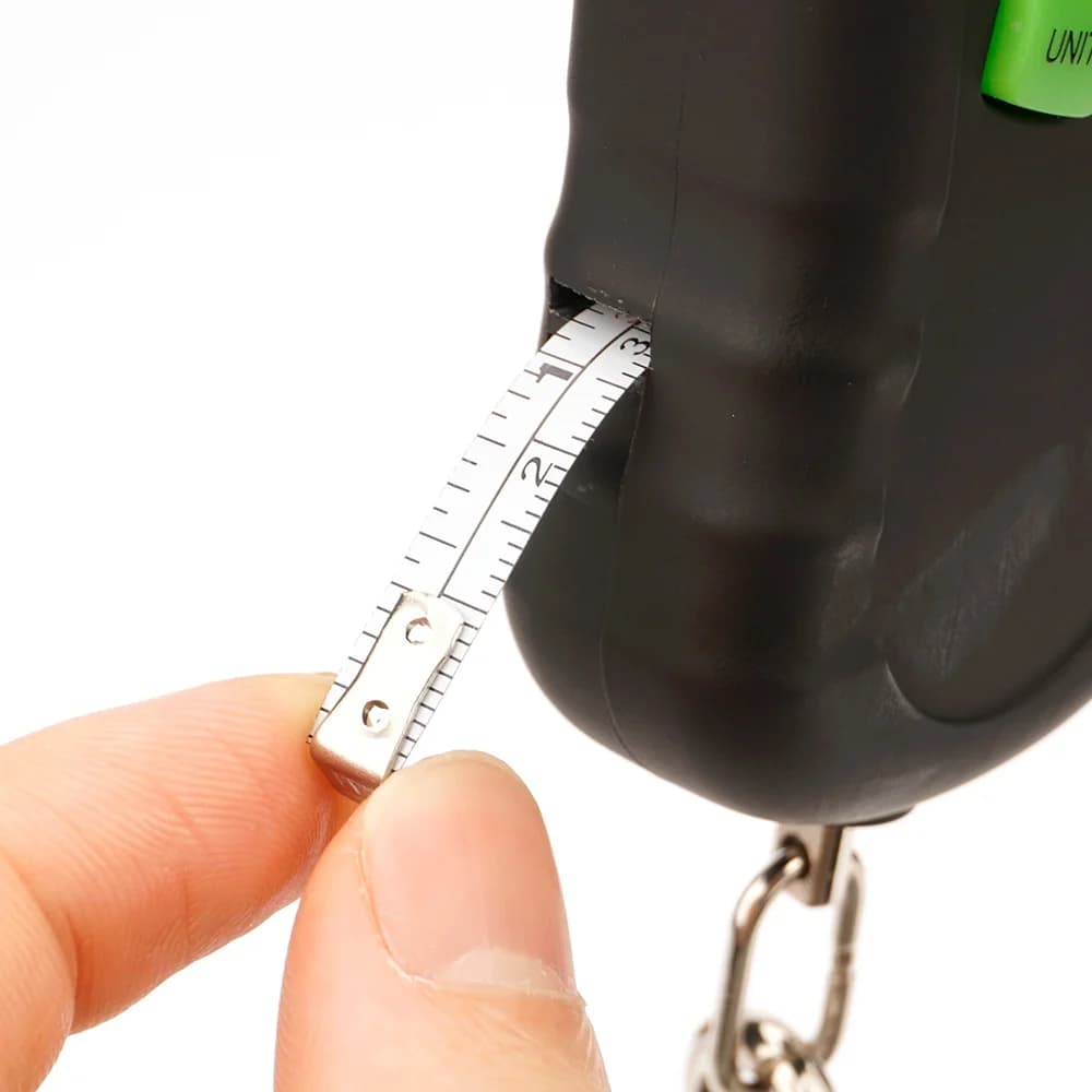 Balance digitale Hirisi 50kg avec règle et crochet pour peser poissons et bagages en pêche