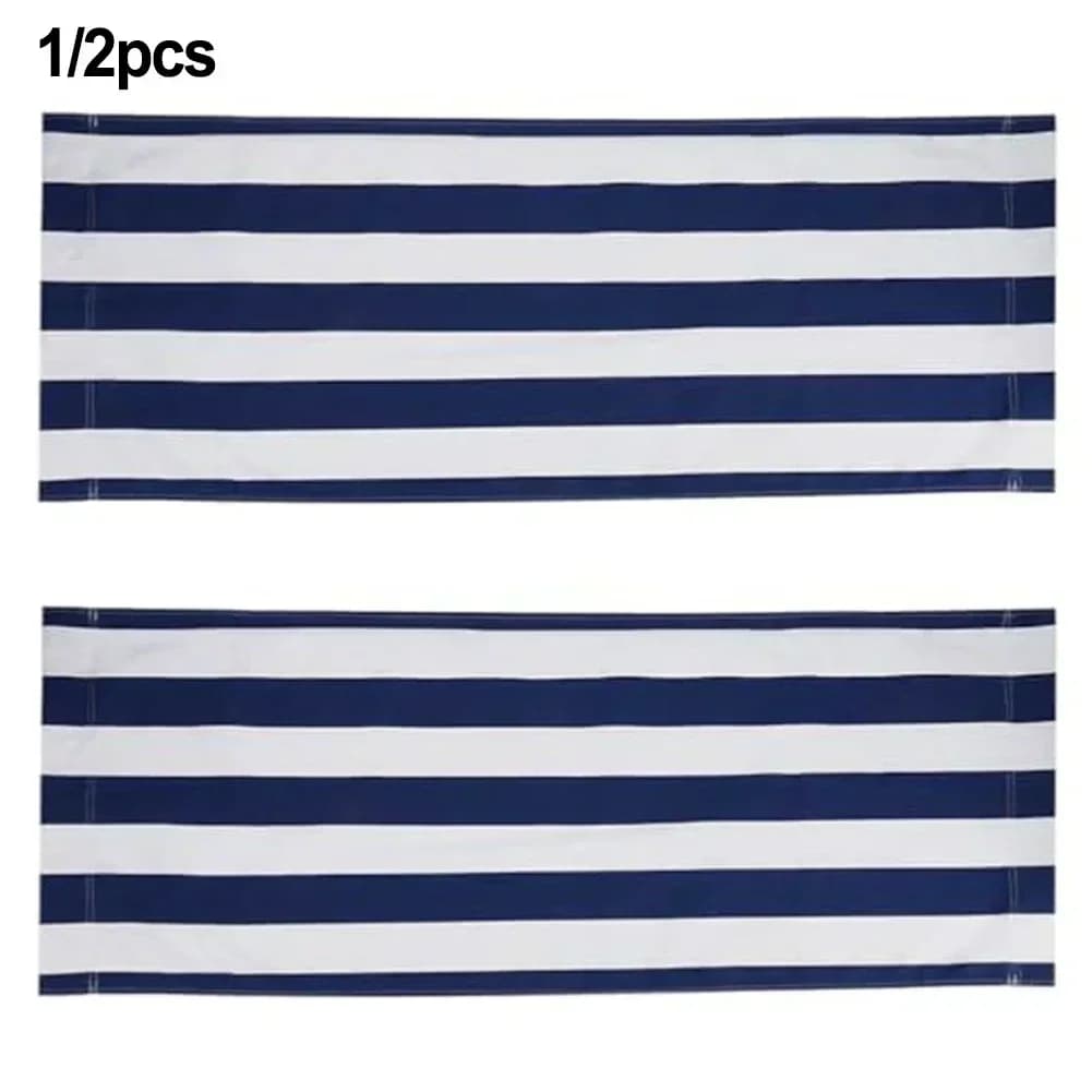 Tissu de remplacement pour chaise plage 120x44cm rayures bleu et blanc housse siège pêche