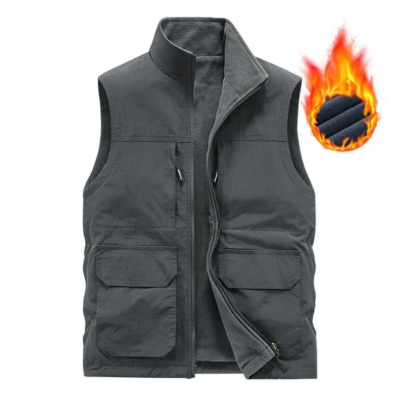 Gilet de pêche mesh respirant pour bénévoles - Veste extérieure loose avec logo imprimé