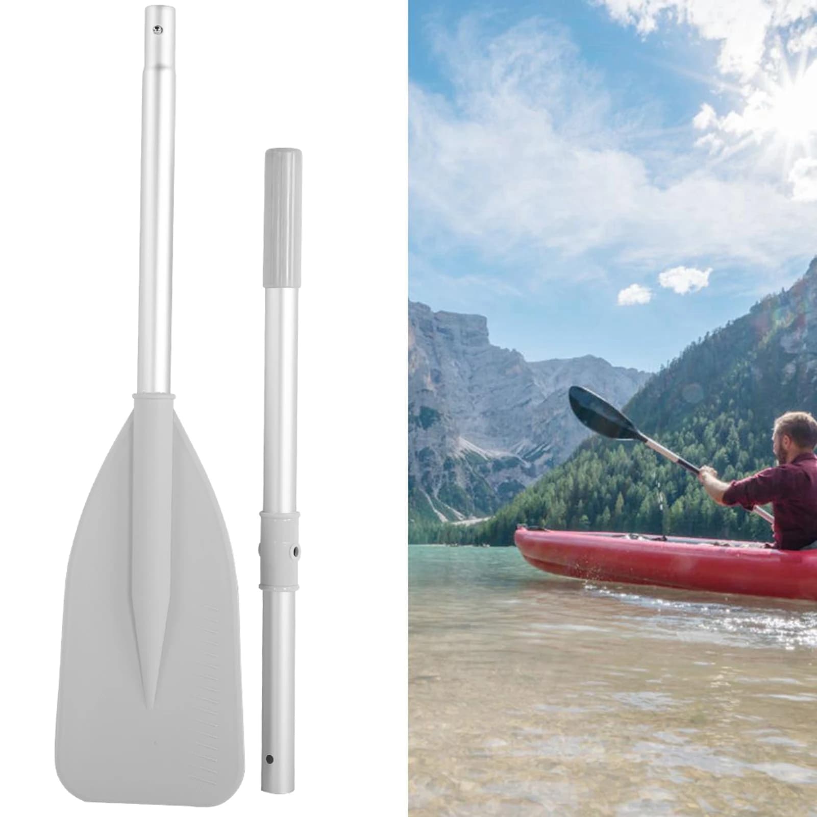 Pagaie aluminium haute résistance pour bateau gonflable canoë kayak pêche sport nautique