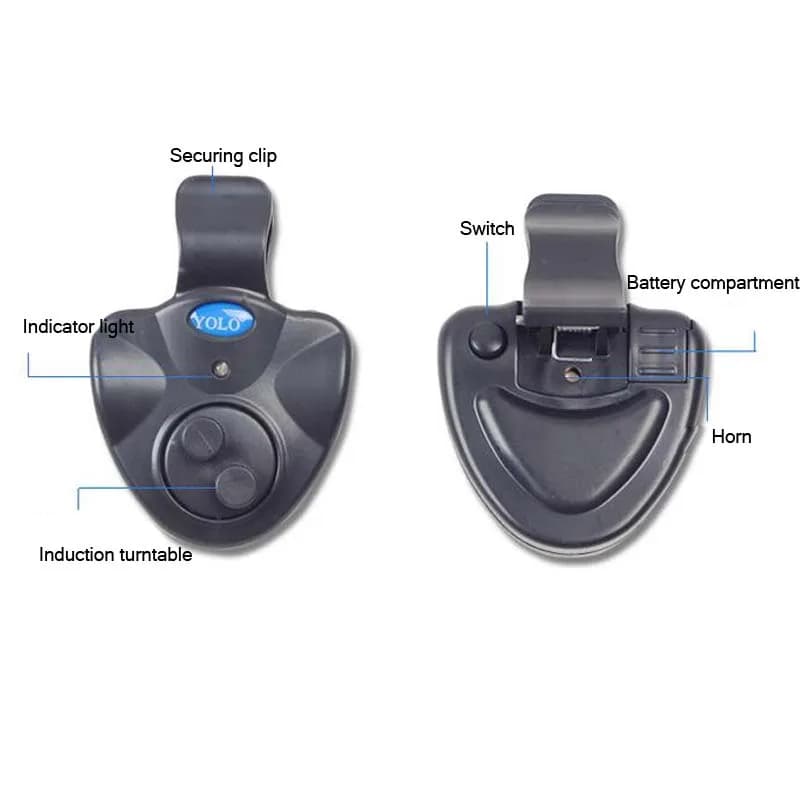 Alarme de touche LED pour canne à pêche - Détecteur sonore et lumineux sensible pour morsures de poissons
