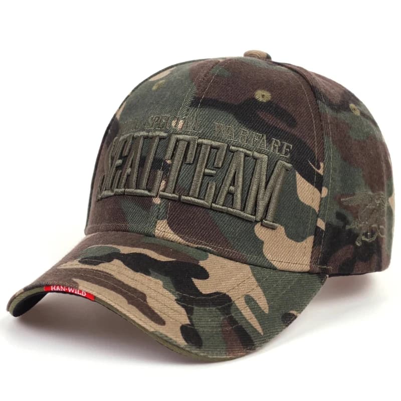 Casquette Baseball Navy Seals SEALTEAM brodée - Chapeau tactique pêche chasse extérieure pour hommes