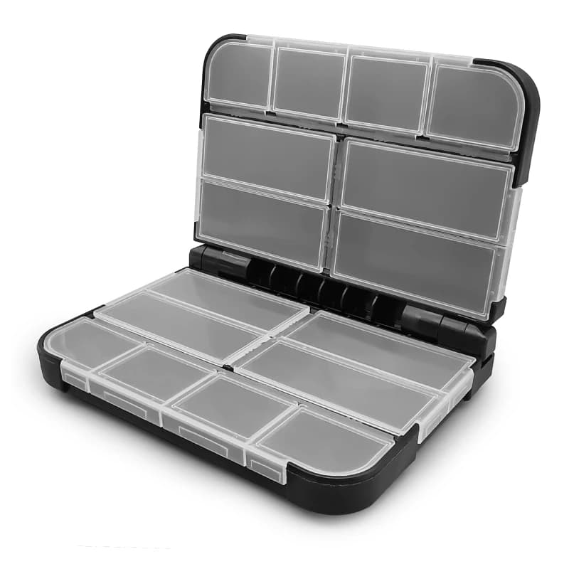 Boîte de rangement pêche LUREHOLIC pour leurres, hameçons, plombs tungstène et accessoires