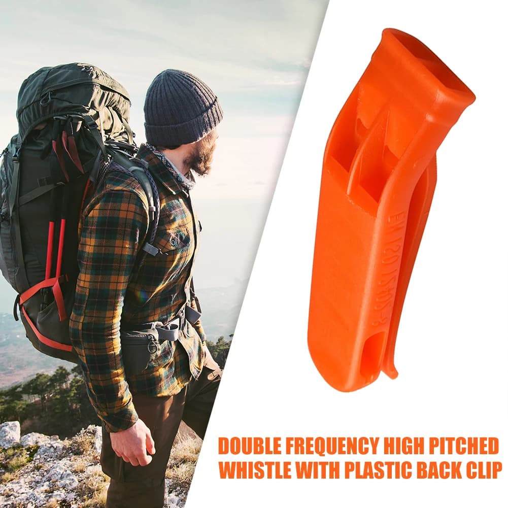 Lot de sifflets de survie multifonction double tube pour camping randonnée pêche - 1 à 40 pièces