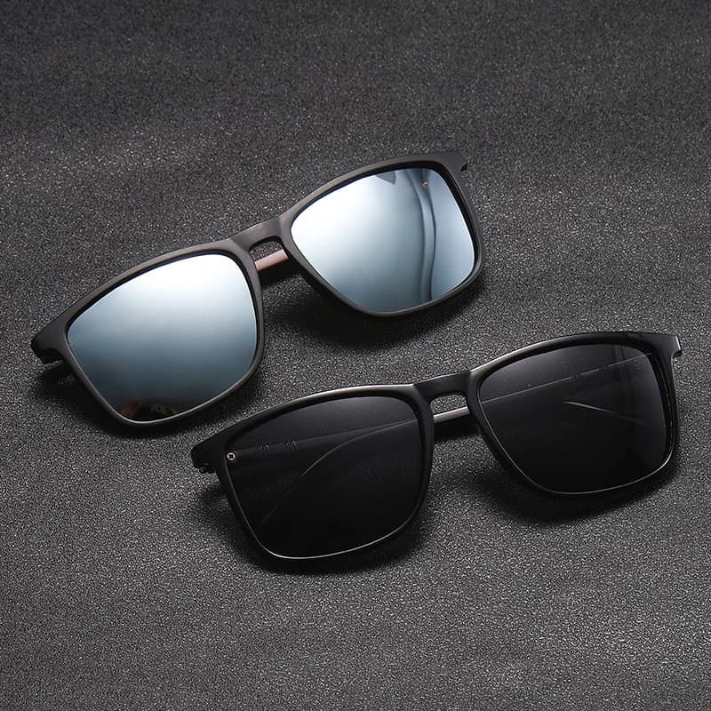 Lunettes de soleil polarisées classiques pêche extérieur - grande monture carrée homme femme conduite
