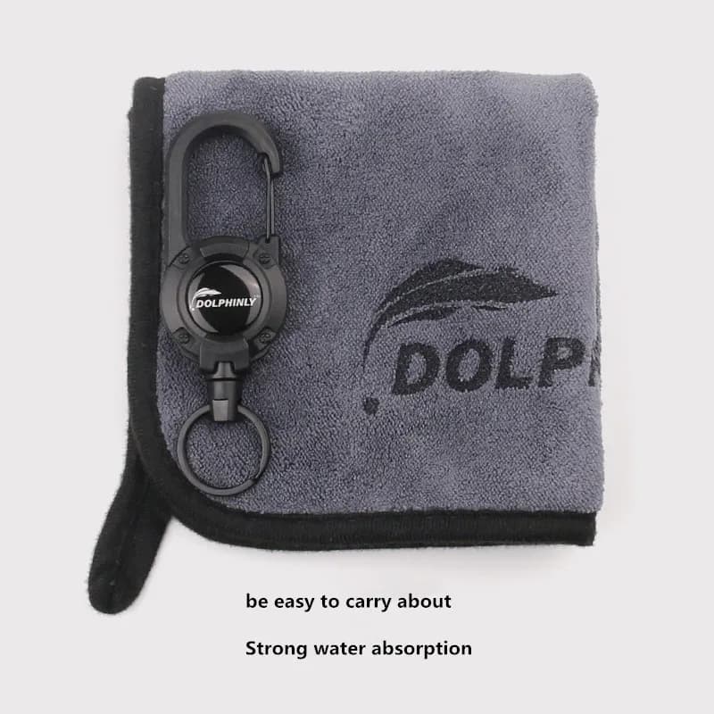Serviette pêche portable épaisse antidérapante pour essuyage mains et poissons absorption maximale