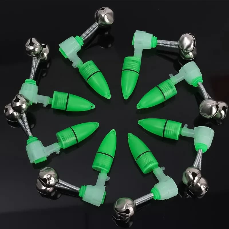 Clochette LED pour embout de canne - Alarme lumineuse avec clip et fixation permanente pour pêche nocturne