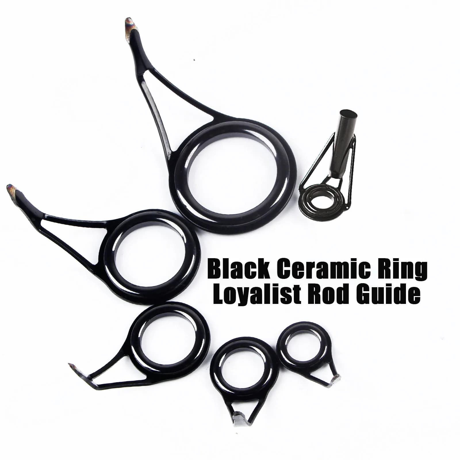 Kit réparation canne à pêche 8 anneaux céramique haute résistance 6-30mm pour guide carbone ovale accessoires