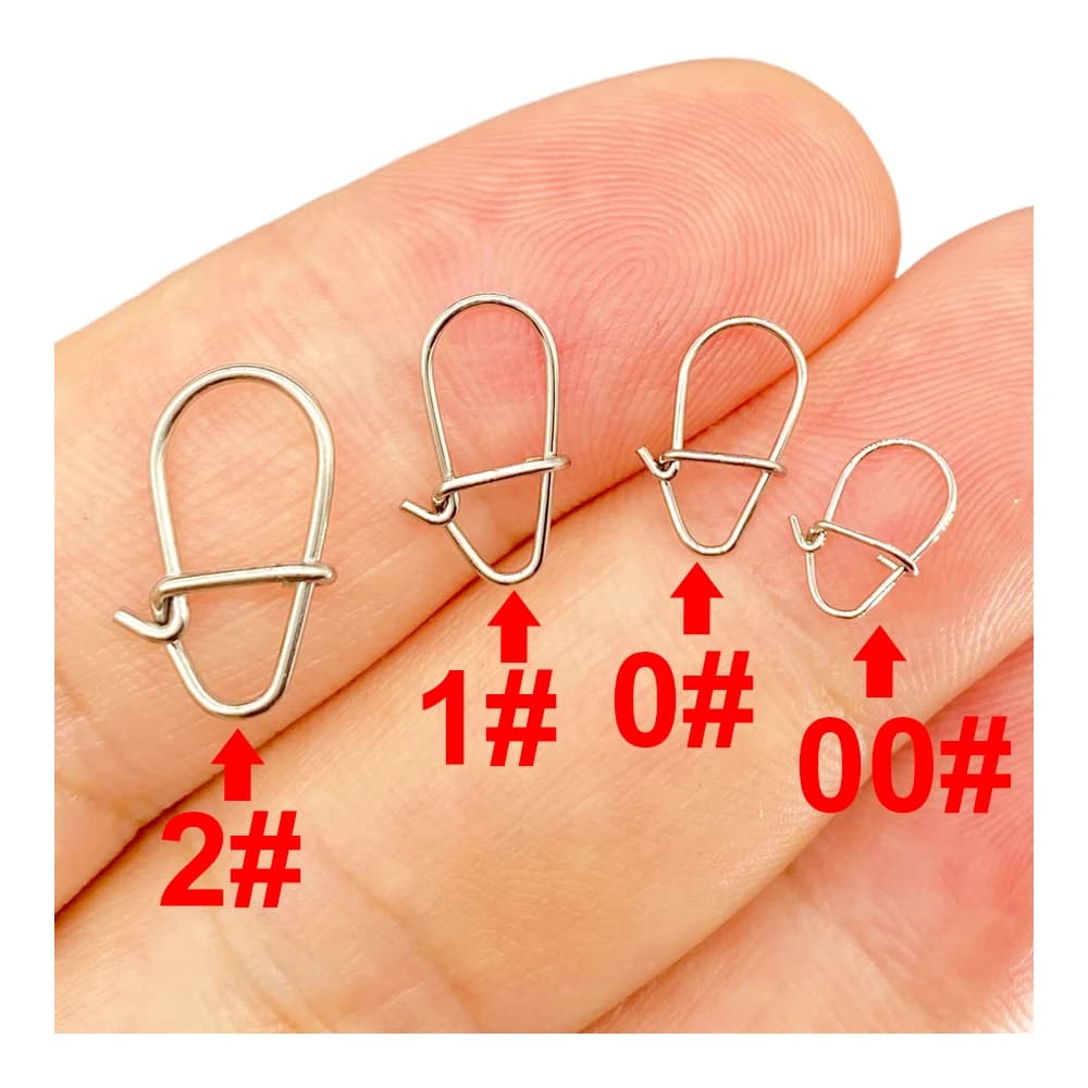 50 émerillons pêche mer inox 304 forme gourde renforcés pour leurres et appâts naturels