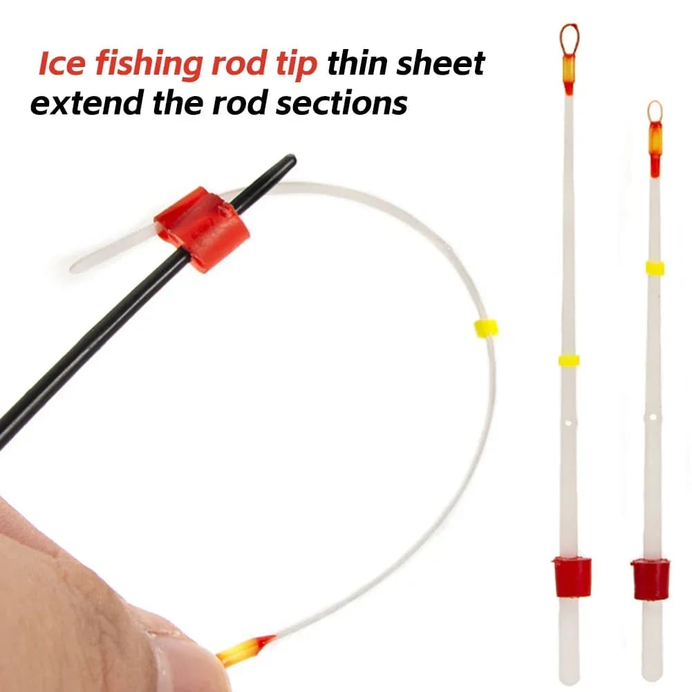 5 pointes de canne à pêche sur glace carbone accessoire portable mini pour pêche hivernale extérieure