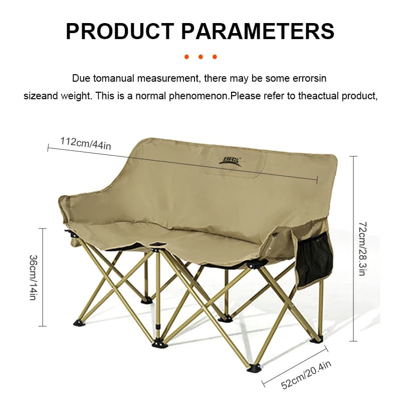 Fauteuil double pêche camping WESTTUNE avec dossier pour plage jardin et loisirs extérieurs